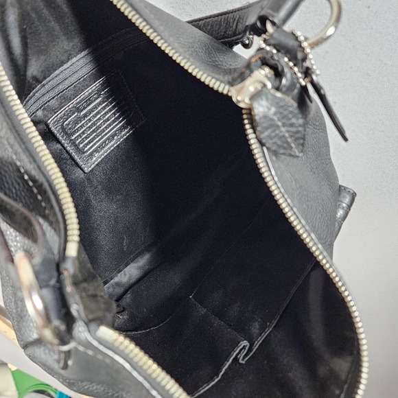 Vintage Coach Penelope Black Pebbled Leather Hobo Bag Shoulder Tote G1220-F19045 - Picture 12 of 13